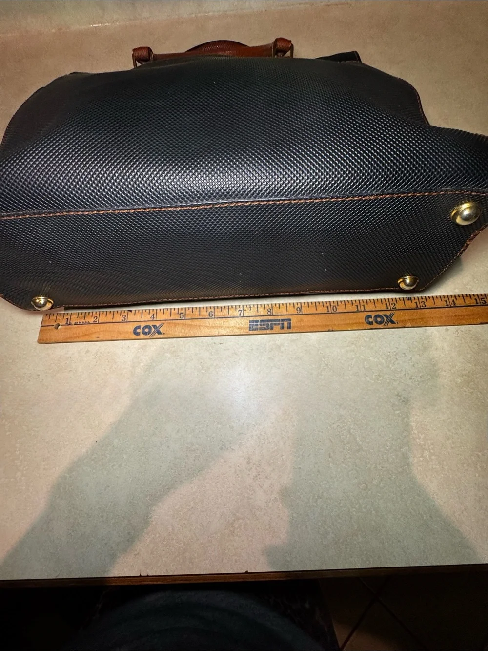 Vtg Bottega Veneta Marco Polo Black Handbag/Tote Bag Pre-owned
